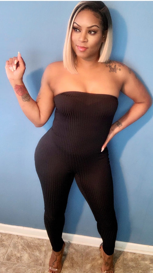 Keeping It Cute Ribbed 2 Piece Jumpsuit